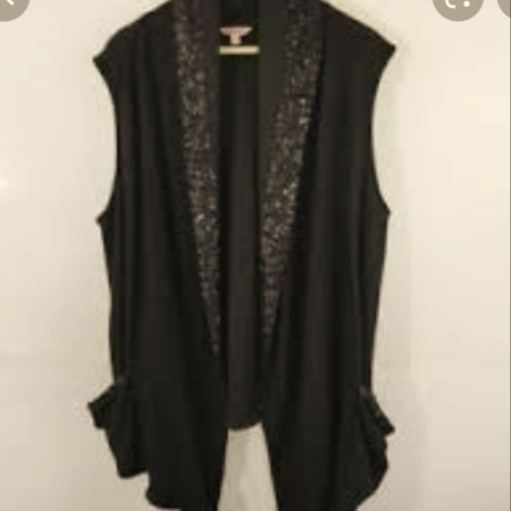 Black tie style leisure vest by Juicy Couture